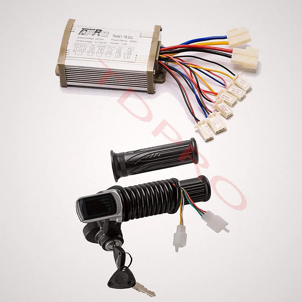 36V 800W Brush Speed Controller + LCD Throttle for Electric Bicycle Razor MX 500
